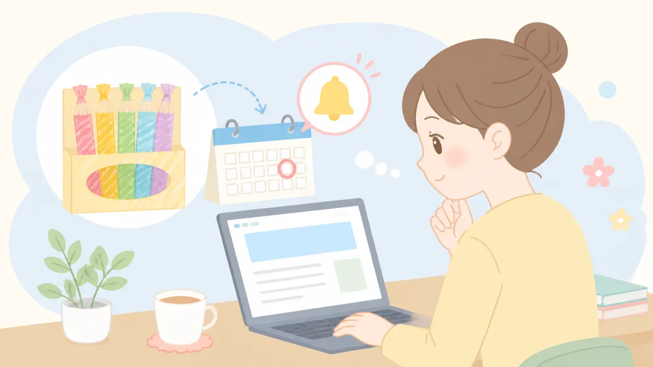 色えんぴつキャンディの再販情報を公式サイトで確認するイラスト